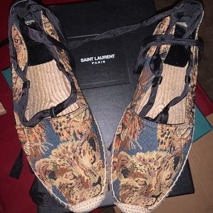 Ysl espadrilles with ribbon laces  size 41